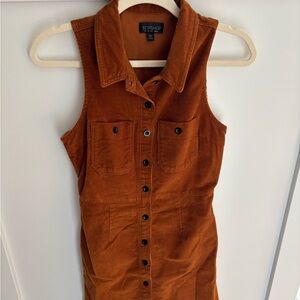 Topshop Rust Corduroy Vest